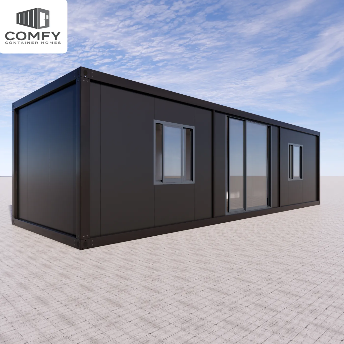 10m x 3.3m Container House Kit With Sliding Door – 33sqm, DIY Flat Pack