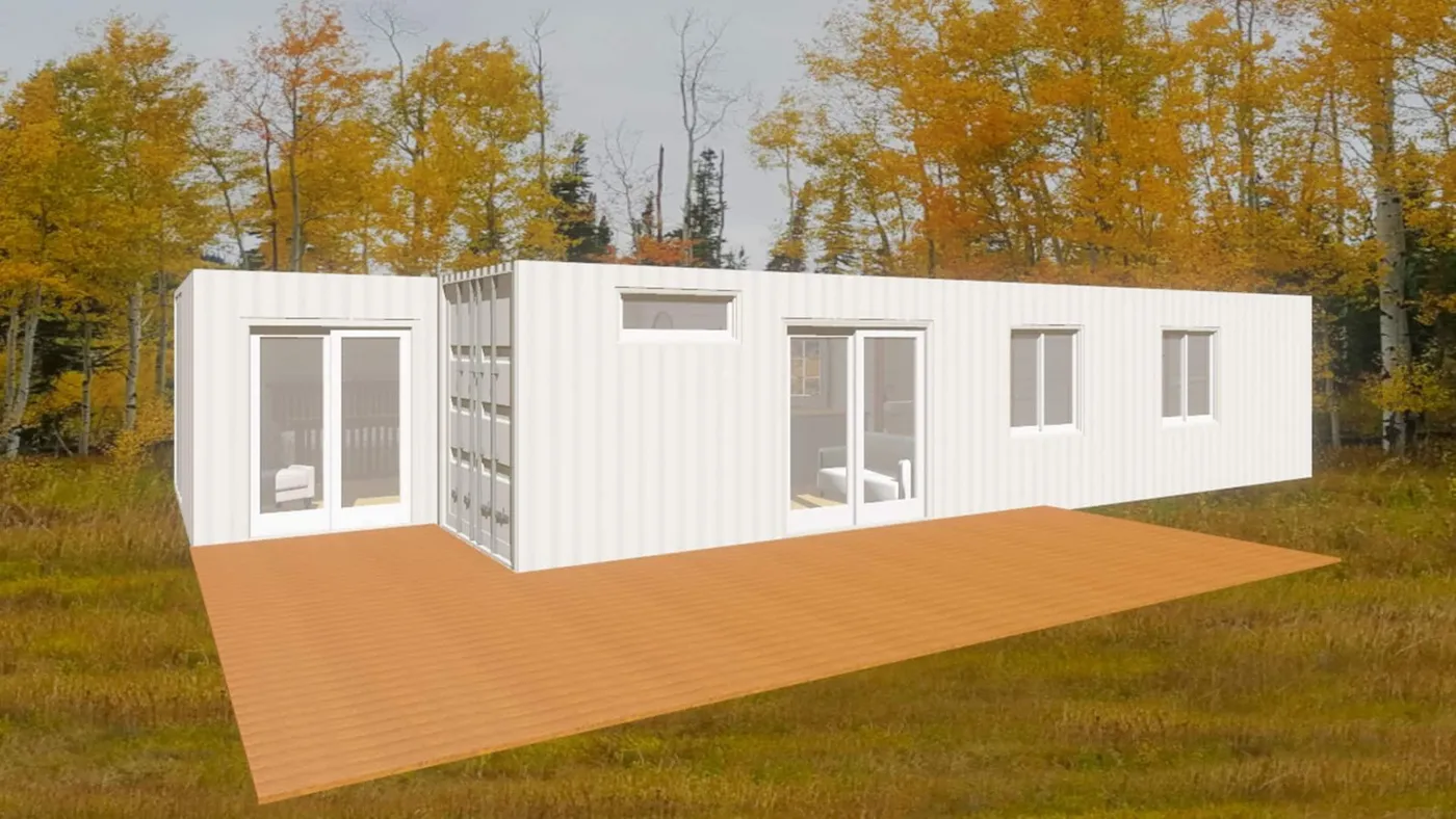 The Huntington – Luxury Two Bedroom Shipping Container Home | Two 40ft + One 20ft Container Home