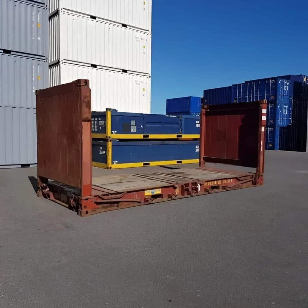 20Ft X 8Ft Used Flat Rack Shipping Containers