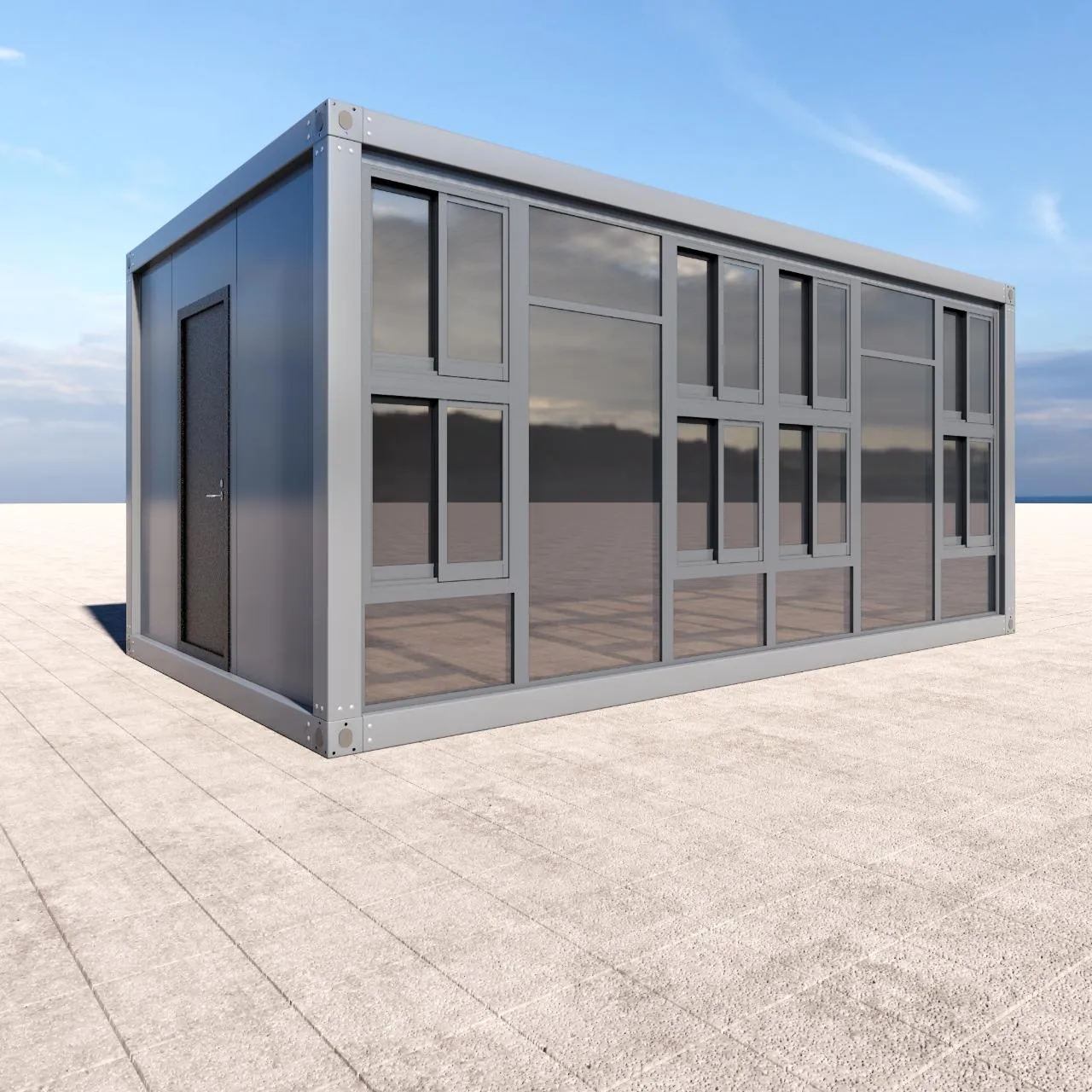 Stylish Glass-Front Tiny House DIY Kit 6m x 3.3m (19.8 sqm)