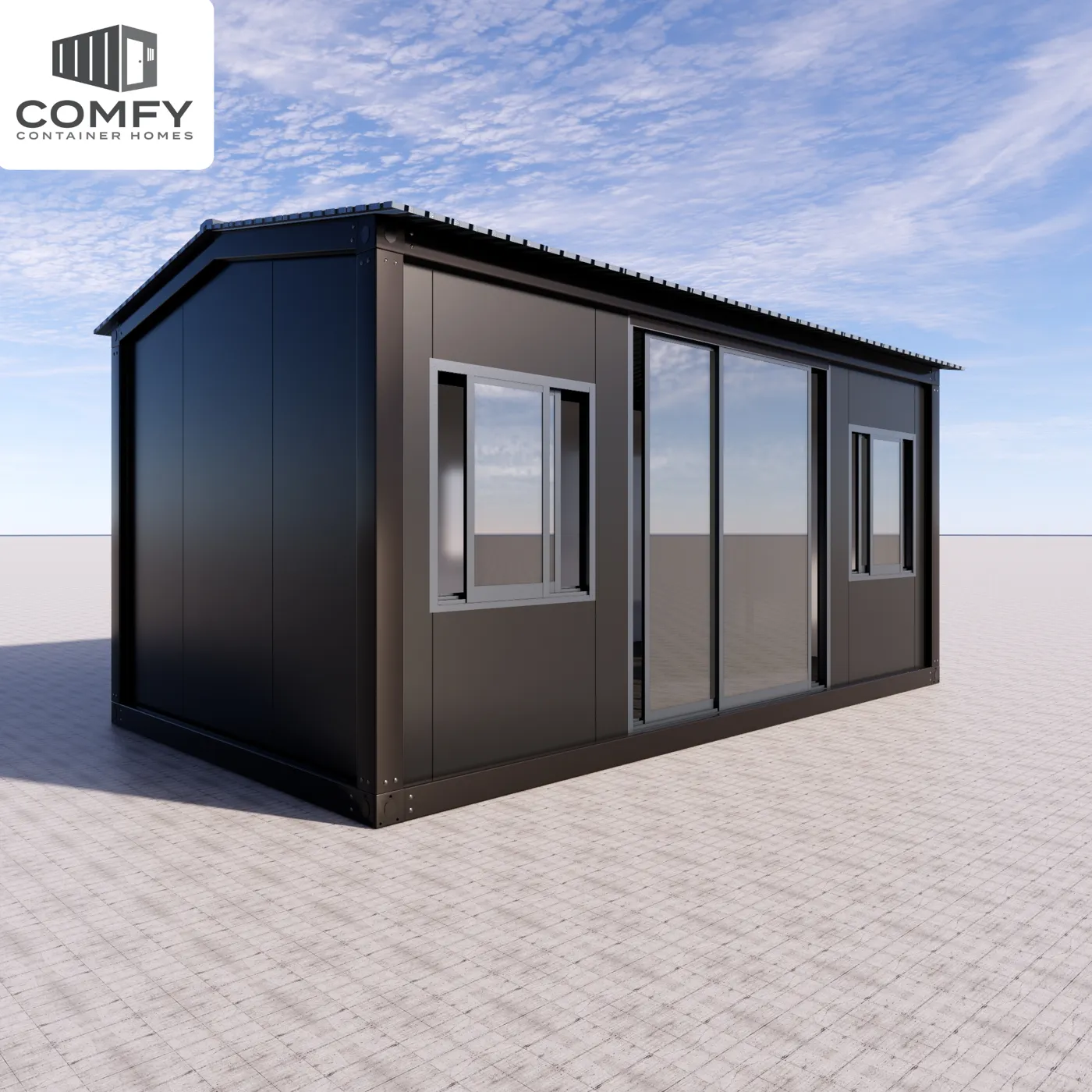 6m x 3.3m (19.8 SQM) Slope Roof Flexible Tiny Home-DIY Affordable Cabin Kit